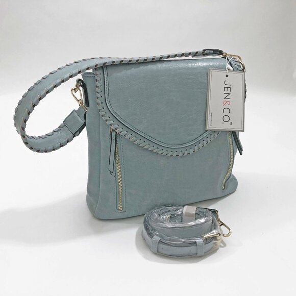 NWT Jen & Co. Lorelei Cross Body Shoulder Bag Blue 11x10x4 inches - Picture 1 of 7